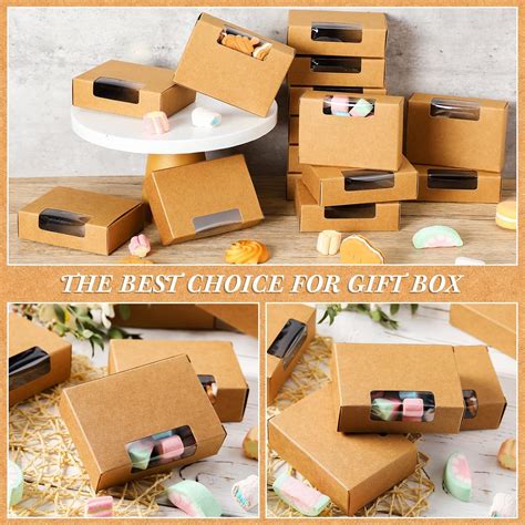 Buy 30 Pieces Soap Packaging Boxes Kraft Soap Boxes with Window ...
