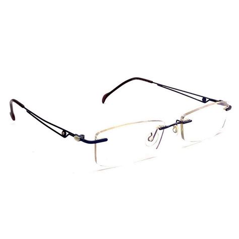 Blue Rimless Blue Light Blocker Computer Glasses Frameless Glass Specs ...