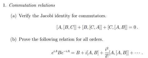 Image result for Commutation Relation Identity