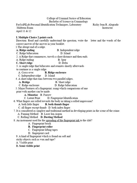 Image result for Identification Sample Test Format