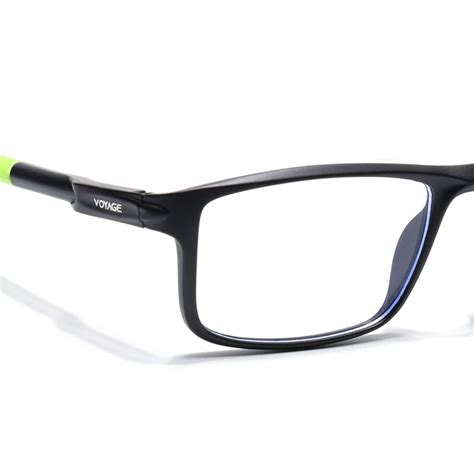 Voyage Active Black Rectangle Eyeglasses for Men & Women (9808MG5752-C ...