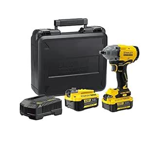 STANLEY FATMAX SBW920M2K-B1 20V 4.0Ah 1/2" Cordless Brushless Impact ...