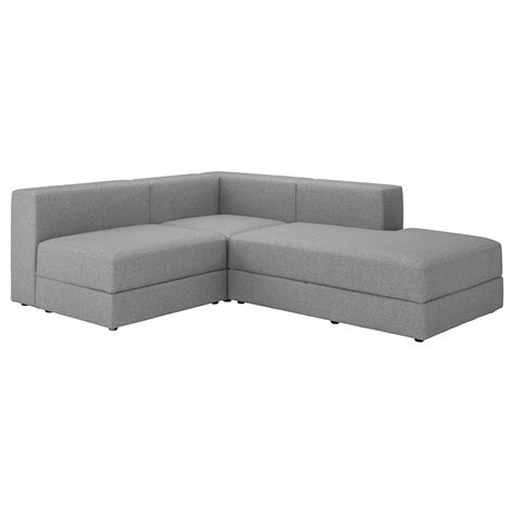 JÄTTEBO mod crnr sofa 2,5-seat w chaise lng, right/Tonerud grey - IKEA