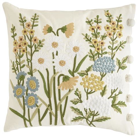 Spring Garden Embroidered Florals Pillow | Pier 1 Imports | Floral pillows, Spring pillows ...