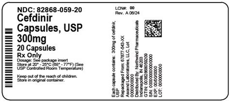 CEFDINIR CAPSULES, USP 300 mg Rx only To reduce the development of drug ...