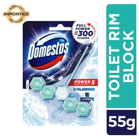 Buy DOMESTOS POWER 5 TOILET RIM BLOCK CHLORINE LIMESCALE REMOVAL WITH ...