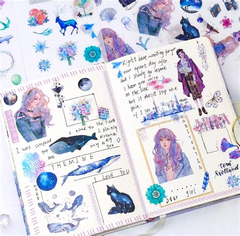 Aesthetic Sticker Sheets - Scrapbook Supplies - Card Making Stickers ...