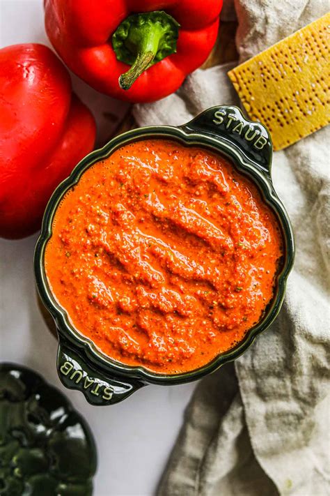 Roasted Red Pepper Pesto • The Heirloom Pantry