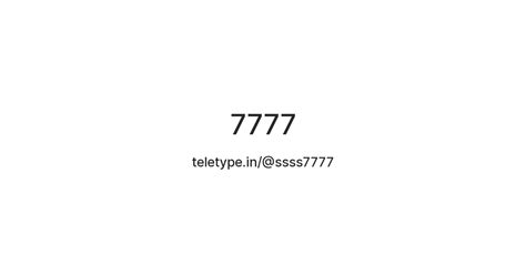 7777 — Teletype