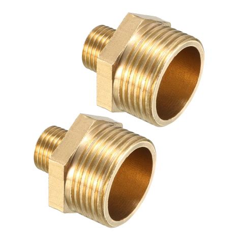 uxcell Brass Pipe Fitting Reducing Hex Nipple 3/4 BSP Male x 1/4 BSP ...
