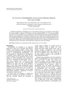 An overview of dinoflagellate cysts in recent sediments along the west ...