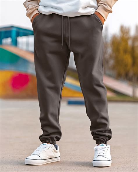 Buy Men's Charcoal Grey Oversized Brushed Joggers Online at Bewakoof