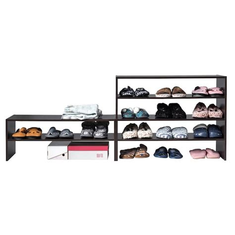Costway Brown Wood Shoe Rack Organizer with 6 Tiers - Holds 9 Pairs of ...