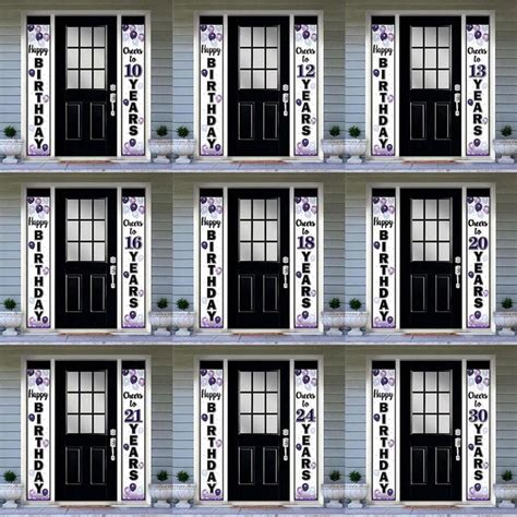 24e Gelukkige Verjaardag Paarse Deur Hangende Decoratie, Geschikt Voor ...