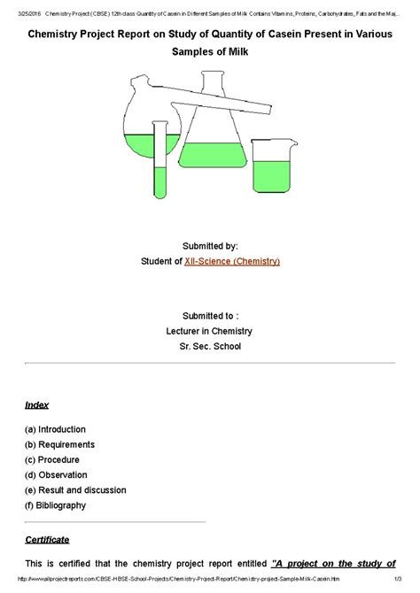Project 1 - Pdf for practical - 3/25/2016 Chemistry Project (CBSE) 12th ...