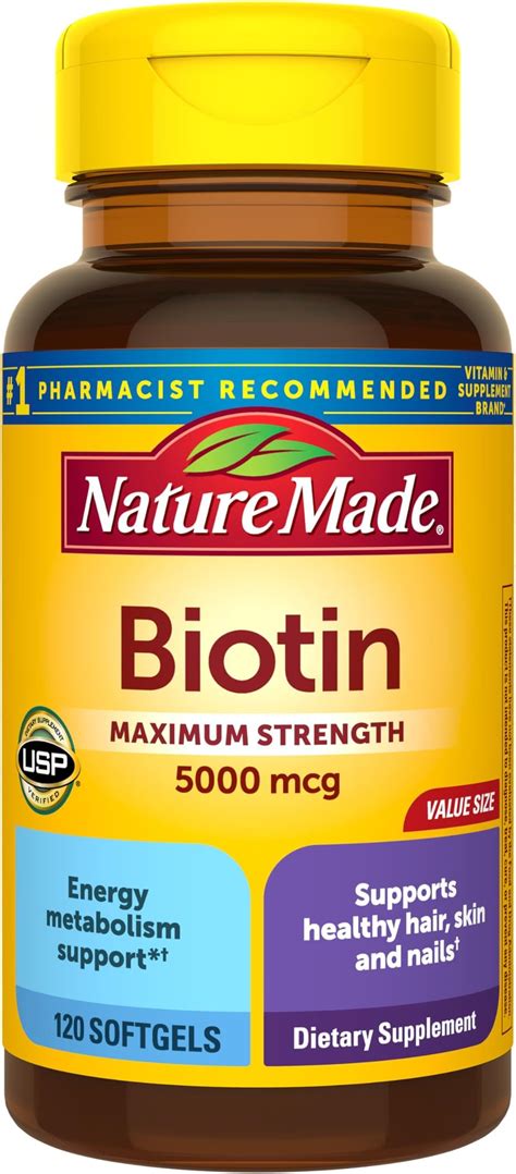 Amazon.com: Nature's Bounty Biotin, Supports Healthy Hair, Skin and ...