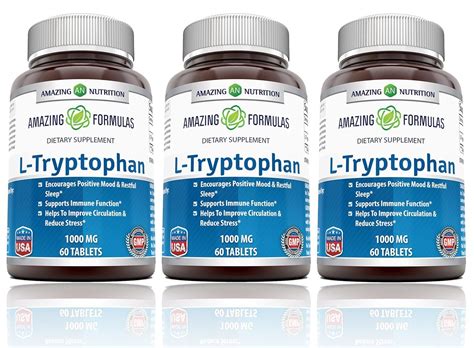 Buy Amazing Formulas L-Tryptophan 1000mg s Supplement | Non-GMO ...
