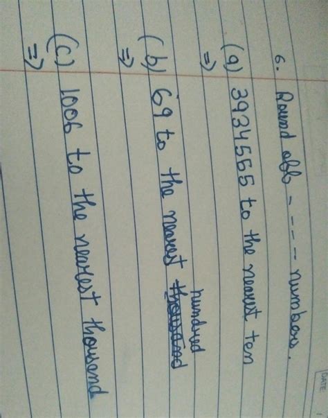 please help me to rounding off the number nearest ten , hundred and ...