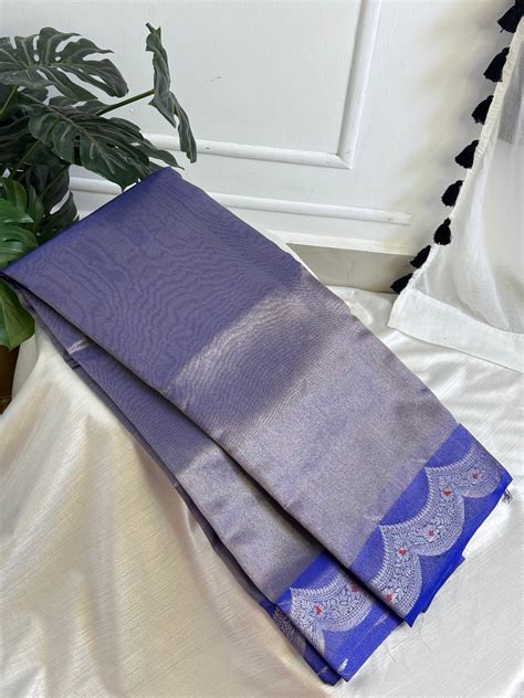 Violet Tissue Saree – Manya Clothing