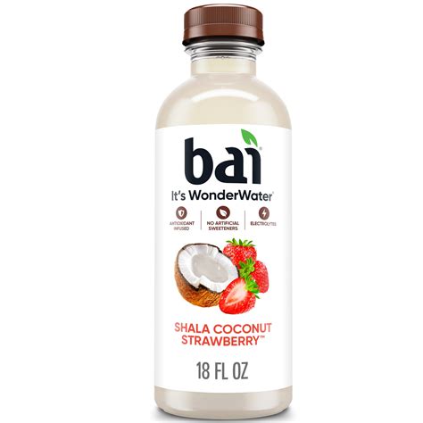 Bai Shala Coconut Strawberry Antioxidant Infused Water Beverage, 18 fl ...