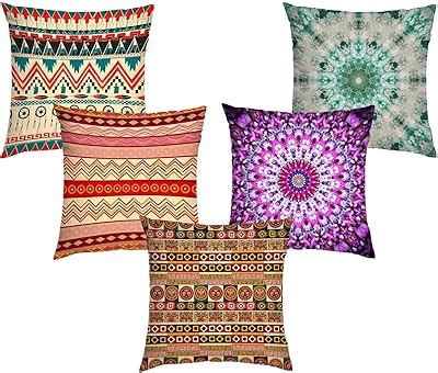 Buy AEROHAVEN™ Set of 5 Designer Decorative Throw Pillow/Cushion Covers ...