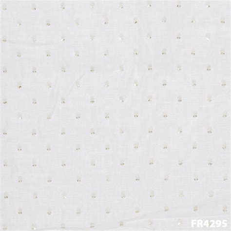 Dyeable Embroidered Sequins Pure Linen – Fabricroot
