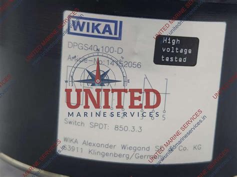 ALFA LAVAL WIKA DPGS40.100-D DIFFERENTIAL PRESSURE GAUGE 0 TO 1.0 P BAR ...