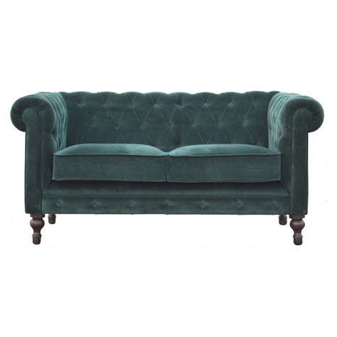 Emerald Green Velvet Chesterfield - ArtisanFurniture.in