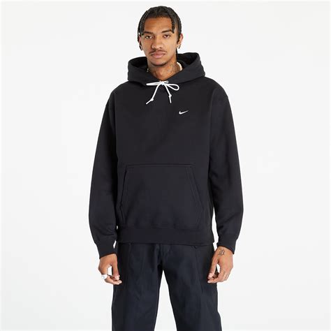 Hanorace Nike Solo Swoosh Men's Fleece Pullover Hoodie Black/ White ...