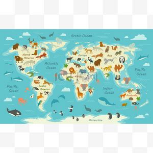 世界动物地图 的图像结果