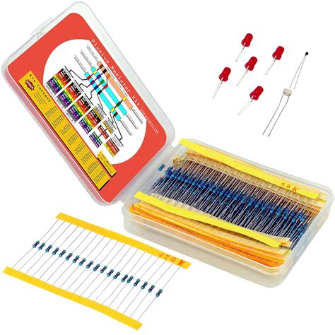 Resistor Assortment Kit - Set of 600 Assorted Resistors from 10 Ohm to ...