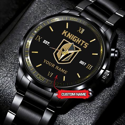 Vegas Golden NHL Hockey Game Time Custom Black Fashion Watch ...