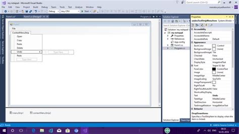 Image result for Creating Notepad in Visual Studio
