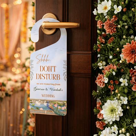 Wedding Room Door Dangler Sign | Do Not Disturb Door Hanger for Indian ...