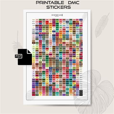 Image result for DMC Floss Color Card