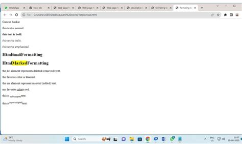 Image result for Example for HTML Basic Tags as Practical to Students