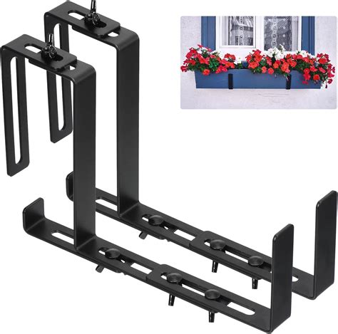 Amazon.com : uxcell Deck Railing Adjustable Planter Box Brackets ...