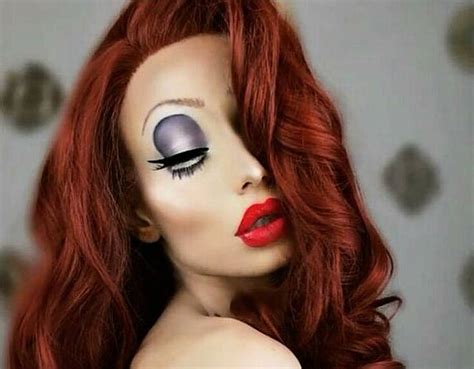 Image result for Jessica Rabbit Transformation Makeup Tutorial