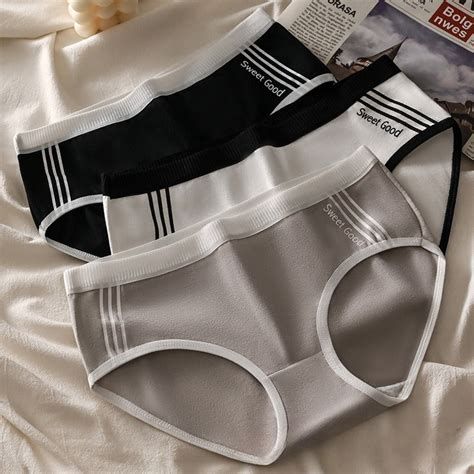 Jetveli Sporty Cotton Mid-Rise Panties for Women – Pack of 3 (Black, W