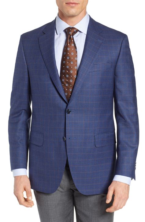 Peter Millar Flynn Classic Fit Check Wool Sport Coat In Blue | ModeSens ...