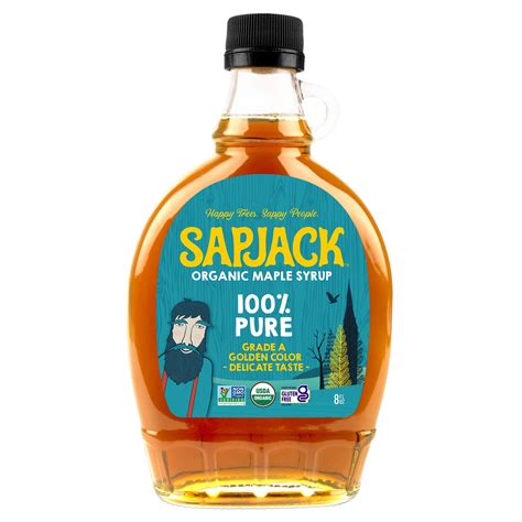 SAPJACK Grade A Golden Maple Syrup - 8oz - 100% Pure Maple Syrup ...
