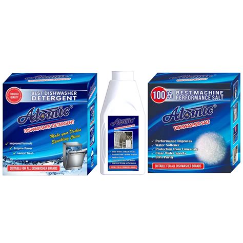 ATOMIC Dishwasher Starter Combo - Dishwasher Detergent 900 GM | Salt ...