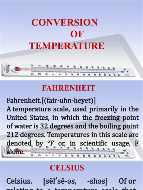 Conversion of Temperature | PDF