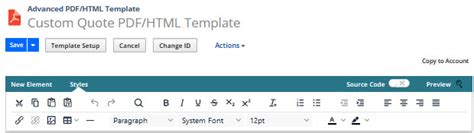NetSuite Applications Suite - WYSIWYG Editing in the Template Editor