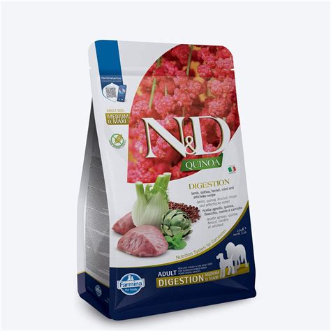 Farmina N&D Quinoa Digestion Lamb Medium & Maxi Breed Dry Adult Dog Fo ...