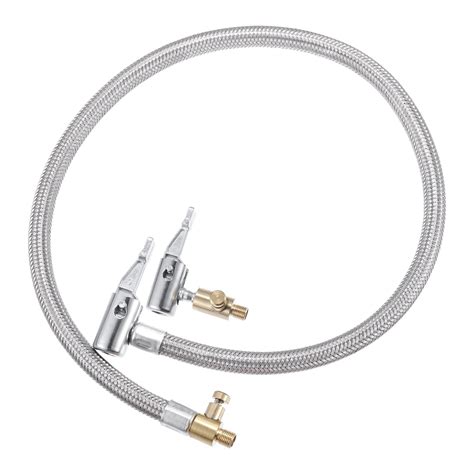 X AUTOHAUX 1 Set Flexible Stainless Steel 60cm 23.62" Tire Valve ...