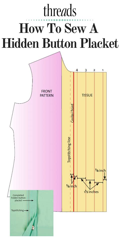 Image result for Button Placket Tutorial