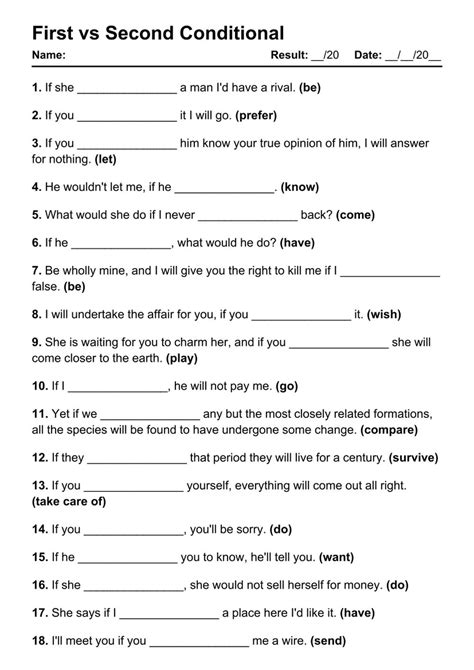 Image result for First vs Second Conditional