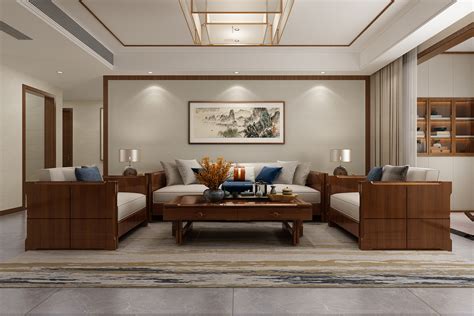 180平新中式风格复式客厅装修效果图2014图片_太平洋家居网图库