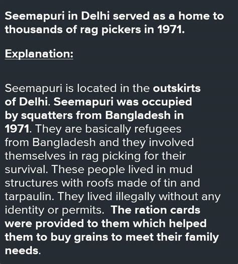 Describe briefly the living conditions in seemapuri? - Brainly.in